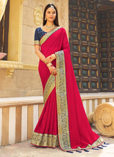 Splendid Pink Colour Saree